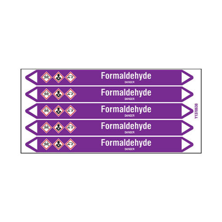 Pipe markers: Formaldehyde | English | Acids and Alkalis