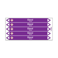 Pipe markers: Glycol | English | Acids and Alkalis