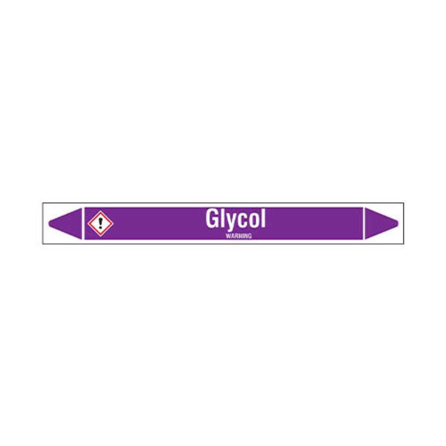 Pipe markers: Glycol | English | Acids and Alkalis