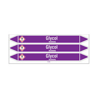 Pipe markers: Glycol | English | Acids and Alkalis