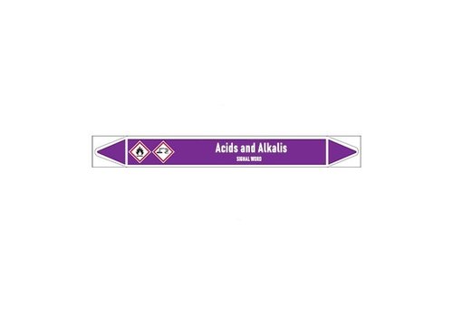 Pipe markers: Hydrofluoric acid | English | Acids and Alkalis 