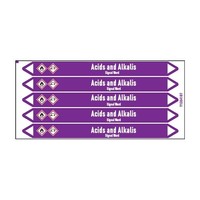 Pipe markers: NaOH | English | Acids and Alkalis