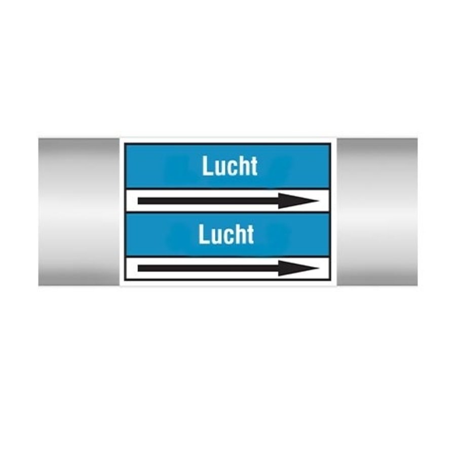 Pipe markers: Droge lucht | Dutch | Air