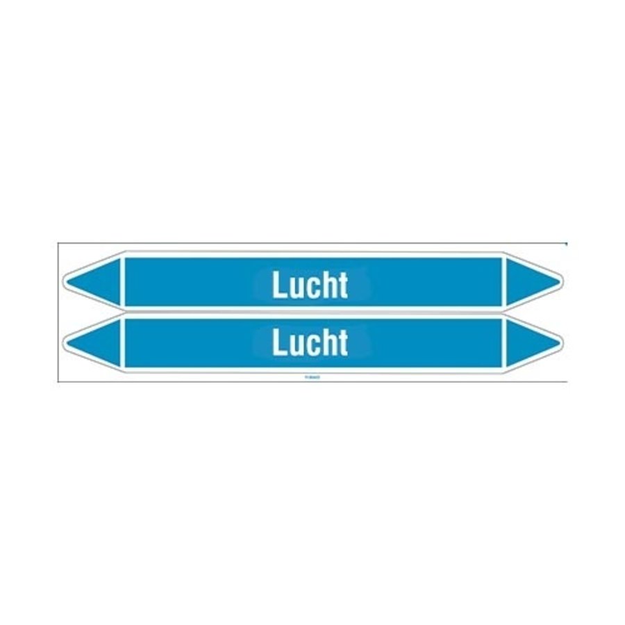 Pipe markers: Droge lucht | Dutch | Air