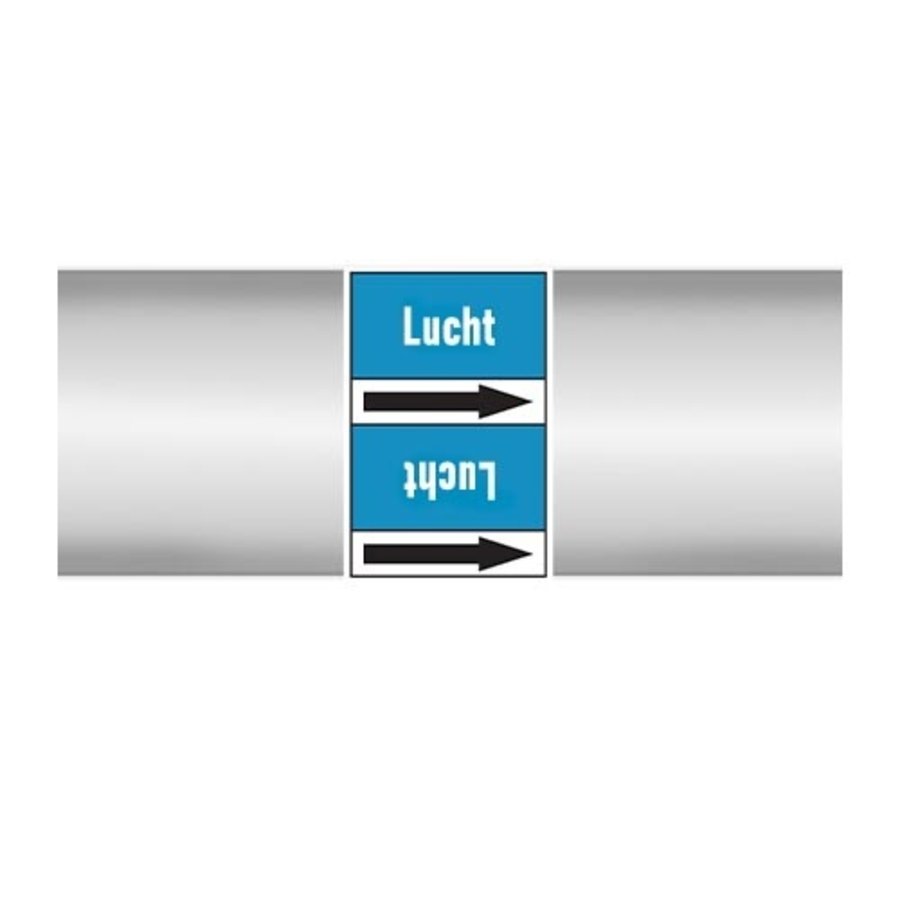 Pipe markers: Hete lucht | Dutch | Air