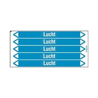 Pipe markers: Hete lucht | Dutch | Air