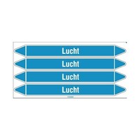 Pipe markers: Hete lucht | Dutch | Air