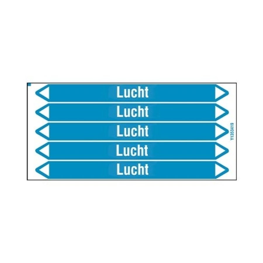 Pipe markers: Lucht | Dutch | Air