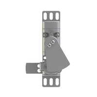 Mechanical lock-in prevention unit for hinged doors.