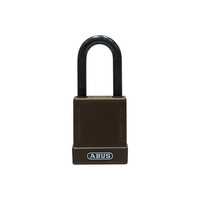 Aluminum safety padlock with brown cover 84777