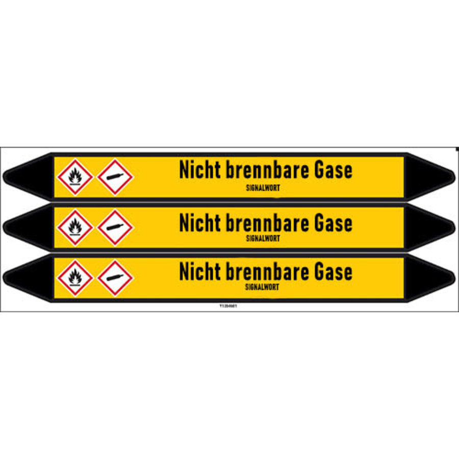 Pipe markers: StickoXydol | German | Non-flammable gas