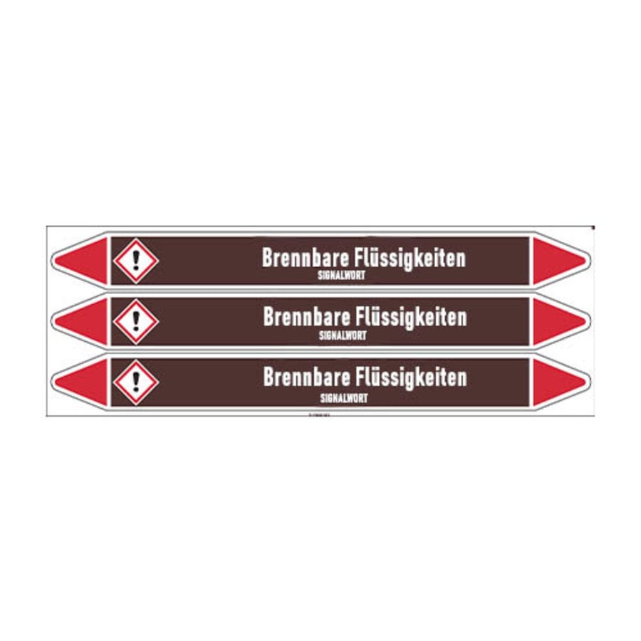 Pipe markers: Aceton | German | Flammable Liquids