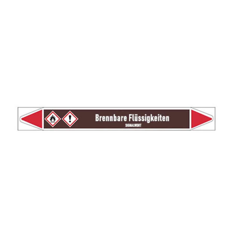 Pipe markers: Aceton | German | Flammable Liquids