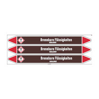 Pipe markers: Acrylnitril | German | Flammable Liquids