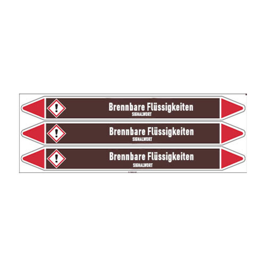 Pipe markers: Alkohol | German | Flammable Liquids