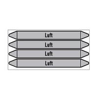 Pipe markers: Belüftung + Entlüftung | German | Luft