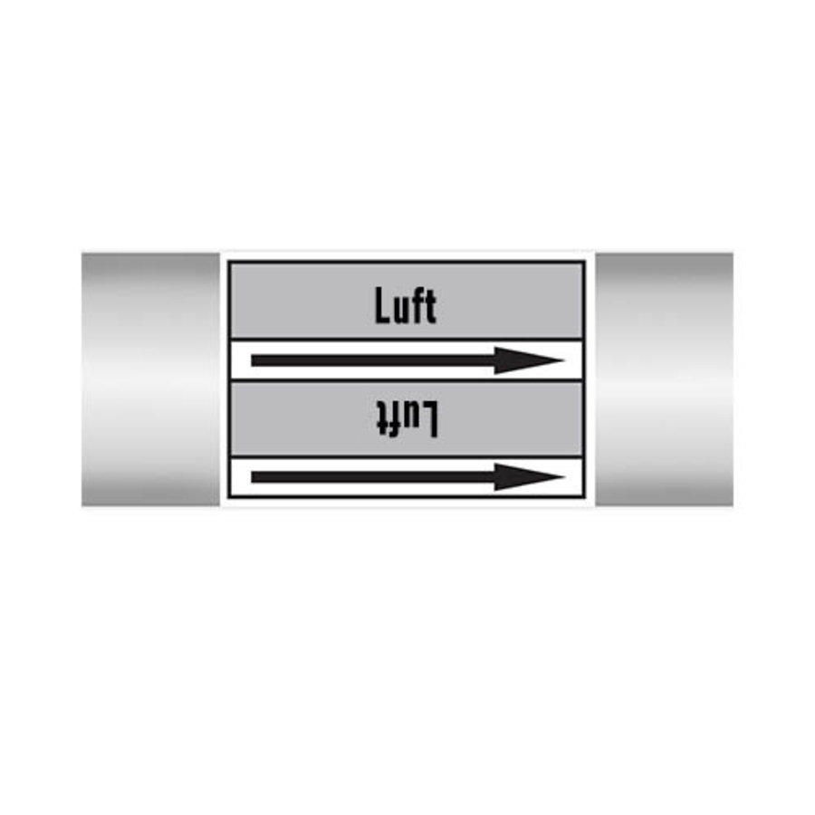 Pipe markers: Druckluft 8 bar | German | Luft