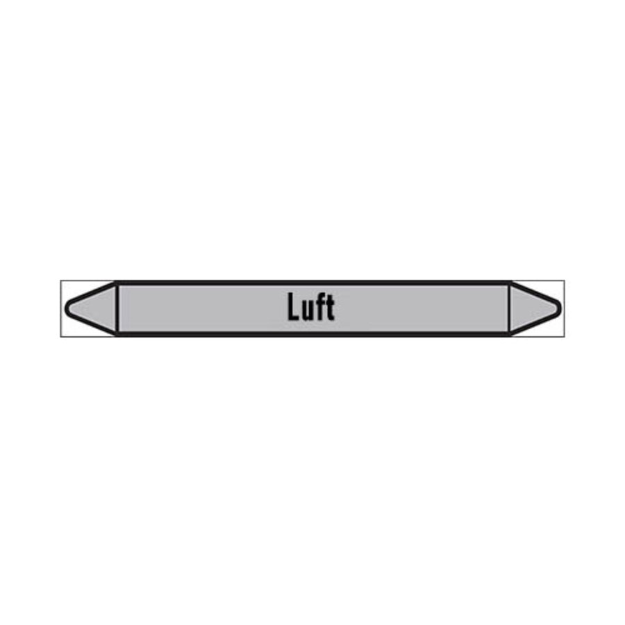 Pipe markers: Fortluft | German | Luft