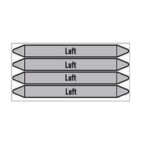 Pipe markers: Preßluft | German | Luft