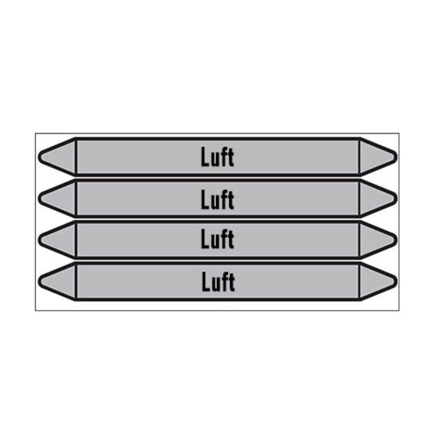 Pipe markers: Preßluft | German | Luft