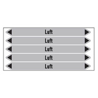 Pipe markers: Zuluft | German | Luft