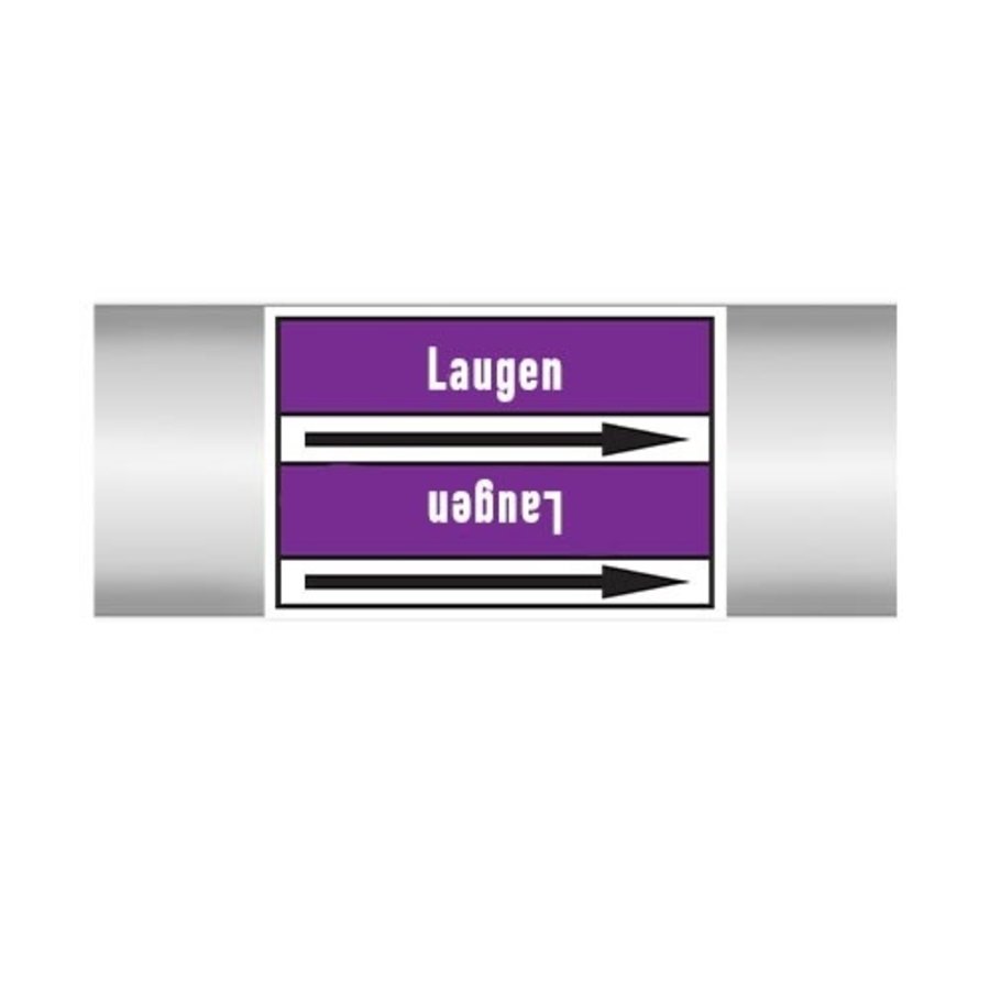 Pipe markers: Lauge | German |  Alkalis