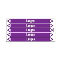 Pipe markers: Lauge | German |  Alkalis