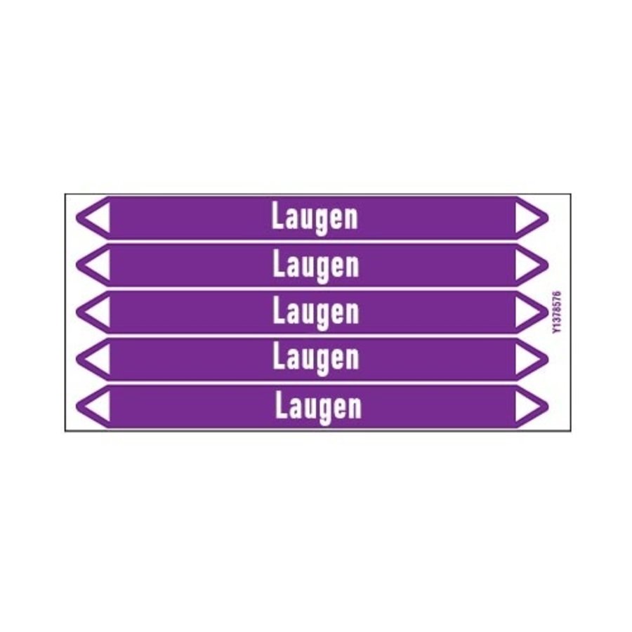 Pipe markers: Lauge | German |  Alkalis