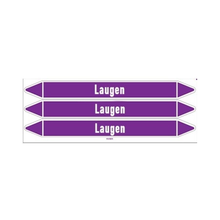 Pipe markers: Lauge | German |  Alkalis