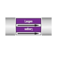 Pipe markers: Lauge Entsalzung | German |  Alkalis