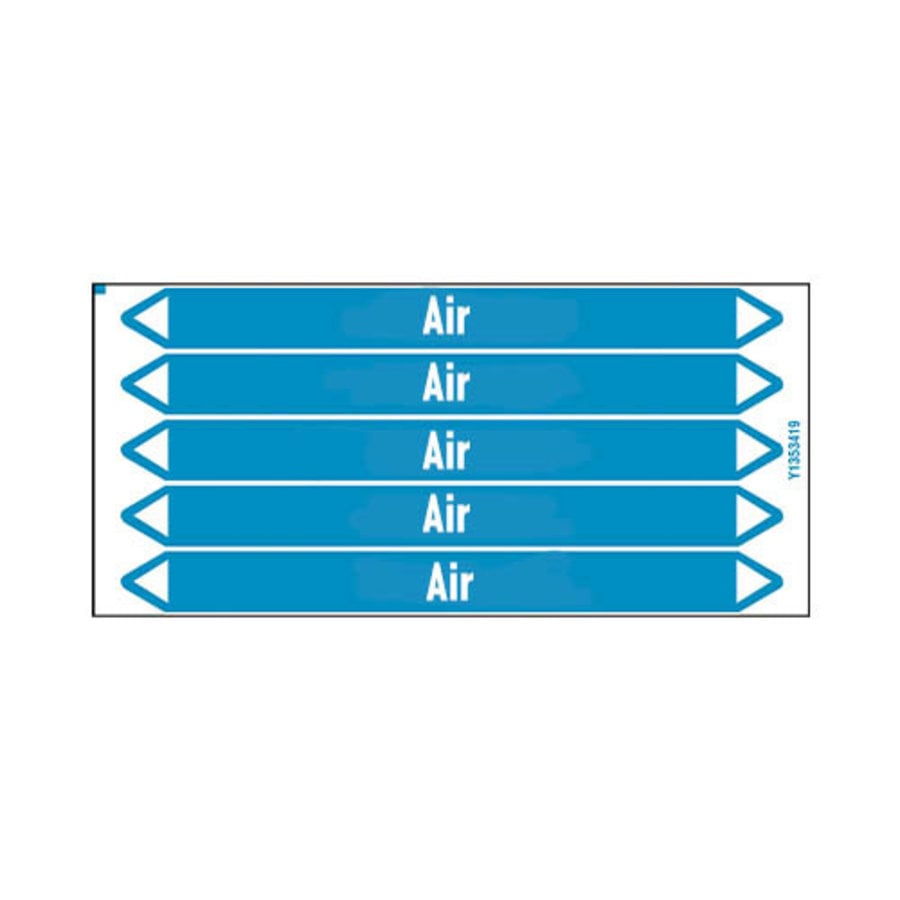 Pipe markers: Air 3 bars | English | Air