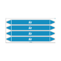 Pipe markers: Air 3 bars | English | Air