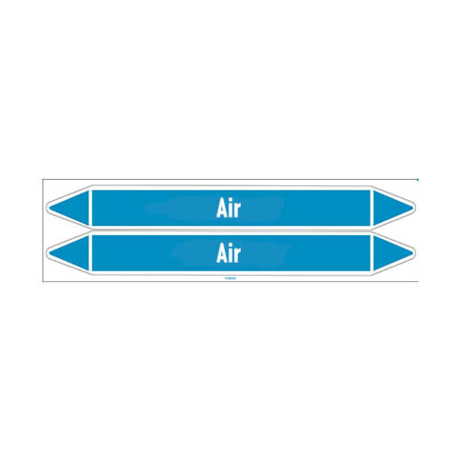 Pipe markers: Air 3 bars | English | Air