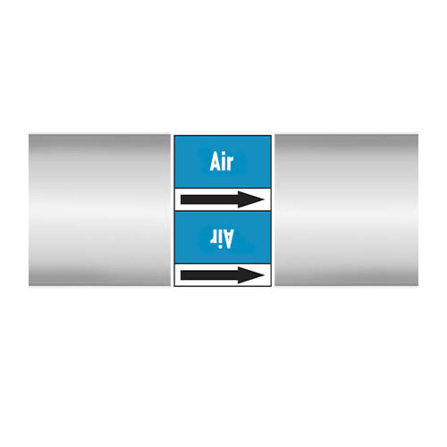 Pipe markers: Compressed air | English | Air