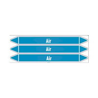 Pipe markers: Compressed air | English | Air