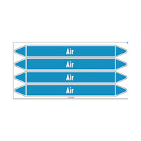 Pipe markers: Compressed air 3.5 bar | English | Air