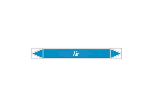 Pipe markers: Compressed air 3.5 bar | English | Air 