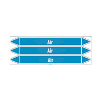 Pipe markers: Compressed air 6 bar | English | Air