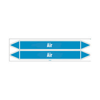 Pipe markers: Compressed air 6 bar | English | Air