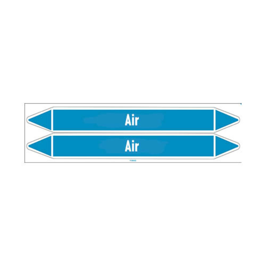 Pipe markers: Cooling air | English | Air