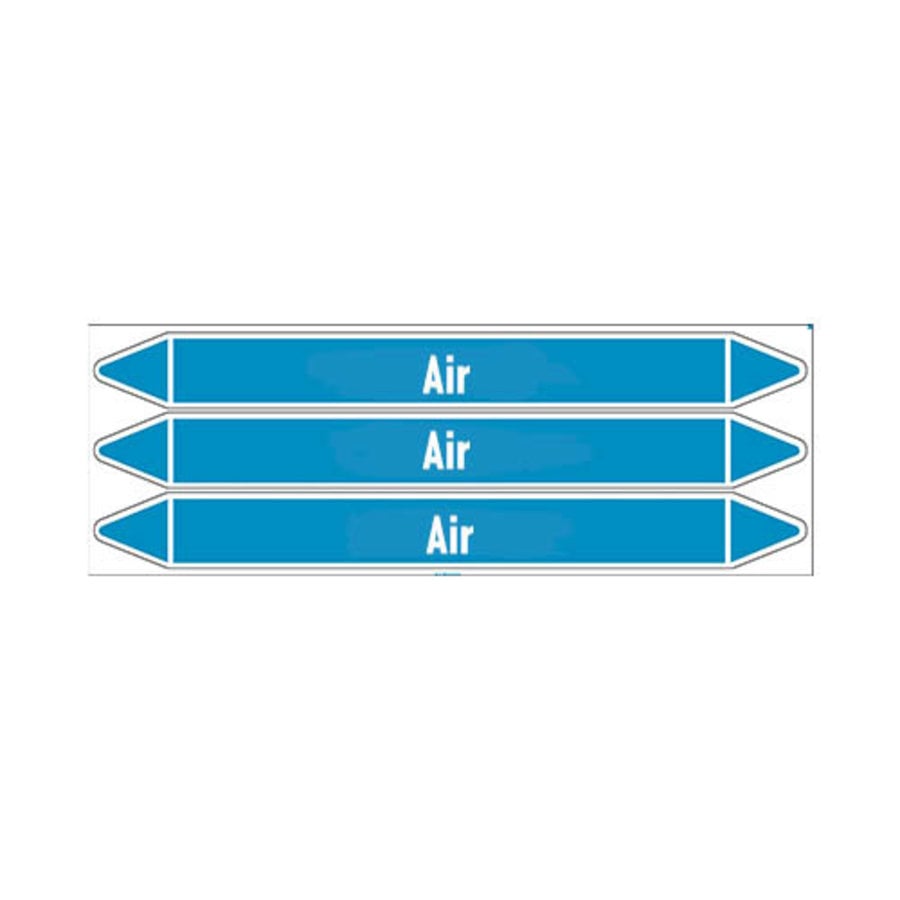 Pipe markers: Dry air | English | Air