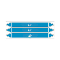 Pipe markers: Exhaust compressed air | English | Air