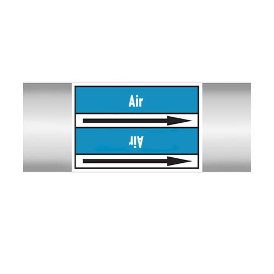 Pipe markers: Hot air | English | Air