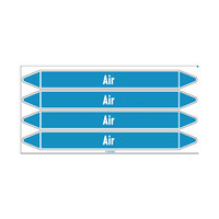 Pipe markers: New air | English | Air