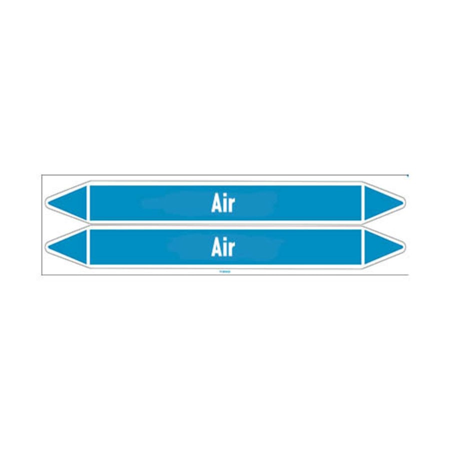 Pipe markers: New air | English | Air