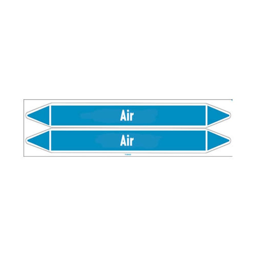 Pipe markers: Treated air | English | Air