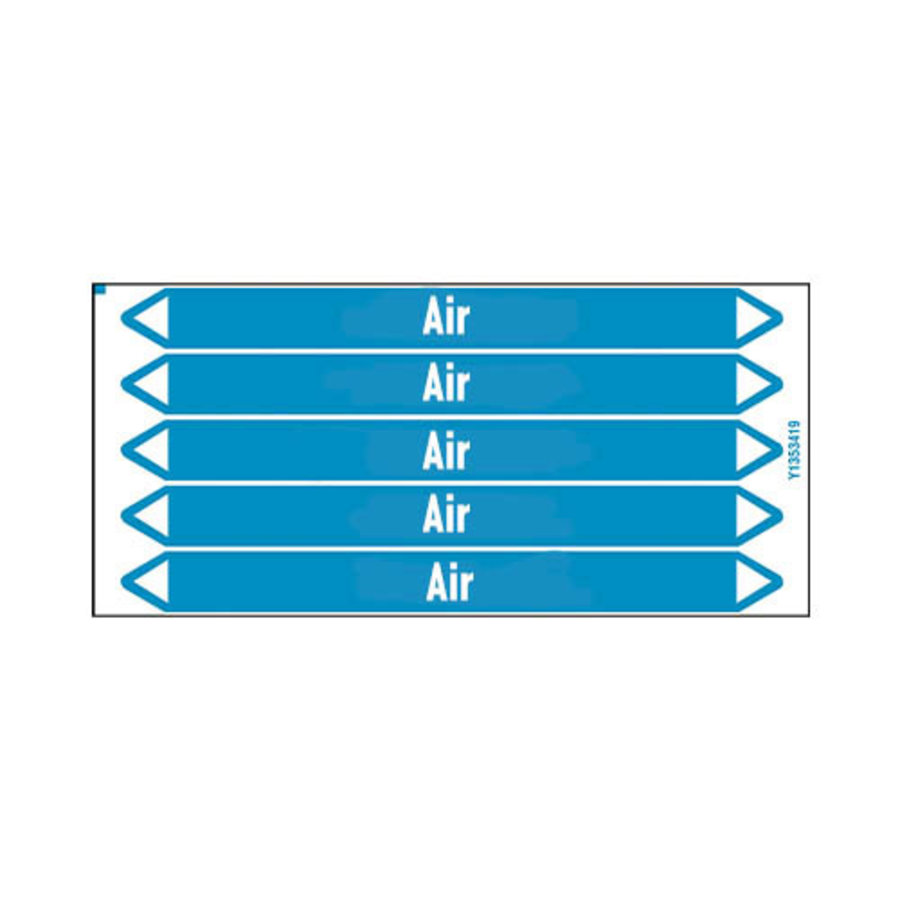 Pipe markers: Treated air | English | Air