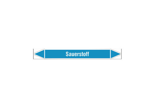 Pipe markers: Sauerstoff | German | Sauerstoff 