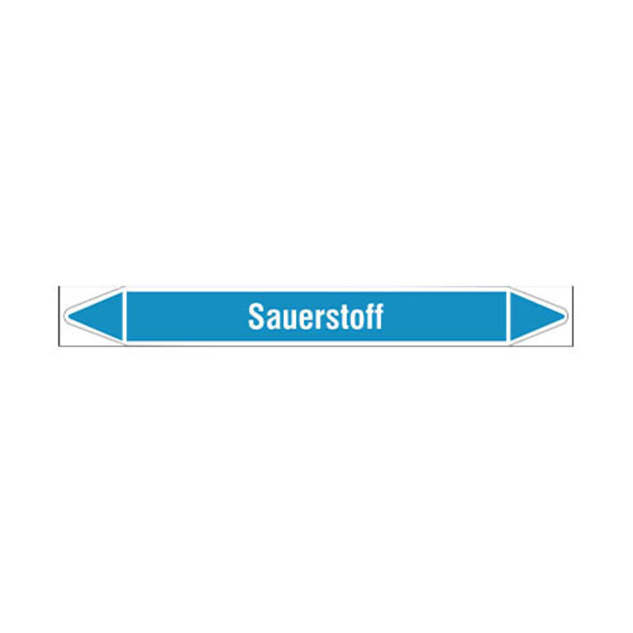 Pipe markers: Sauerstoff | German | Sauerstoff