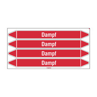 Pipe markers: Dampf | German | Steam